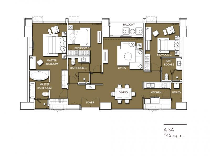 ให้เช่าคอนโดวิทยุ ชิดลม หลังสวน : ให้เช่า สินธรเรสซิเดนซ์-Sindhorn Residence 3 ห้องนอน 147.35 ตรม.