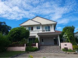 For SaleHouseRathburana, Suksawat : 2-story detached house for sale, corner house, Prueksalada Village, Pracha Uthit, Soi Pracha Uthit 76, Thung Khru District, Bangkok.