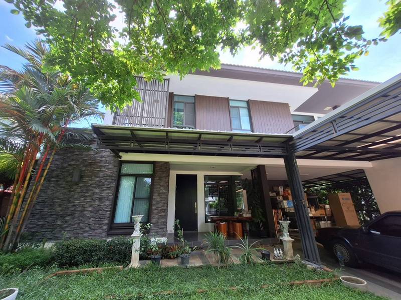 For SaleHouseRathburana, Suksawat : ghd000112 2-story detached house for sale, Baan Manthana, Pracha Uthit 72, empty house, good condition, size 100 sq m, 3 bedrooms, 3 bathrooms, near Chalerm Mahanakhon Expressway.