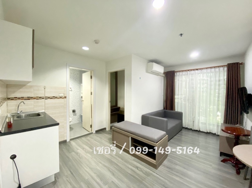 ให้เช่าคอนโดสมุทรปราการ สำโรง : LV091 เช่า The Trust Condo @ BTS Erawan ห้องมุม วิวรถไฟฟ้า ลมดีมาก ไม่มีตึกบัง พร้อมเฟอร์นิเจอร์ครบๆ ส่วนกลางจัดเต็ม  ติดรถไฟฟ้าเอราวัณ / โทร 099-149-5164