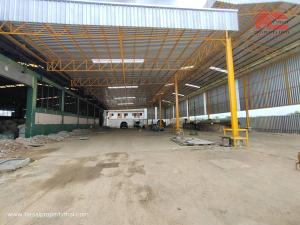 For RentFactoryMahachai Samut Sakhon : Factory/warehouse building for rent, area 3 rai, usable area 2,400 sq m, 1 story house, 1 house, electricity 500 KVA, Rama 2 Road, Suan Som Temple, rental price 250,000 baht/mo.