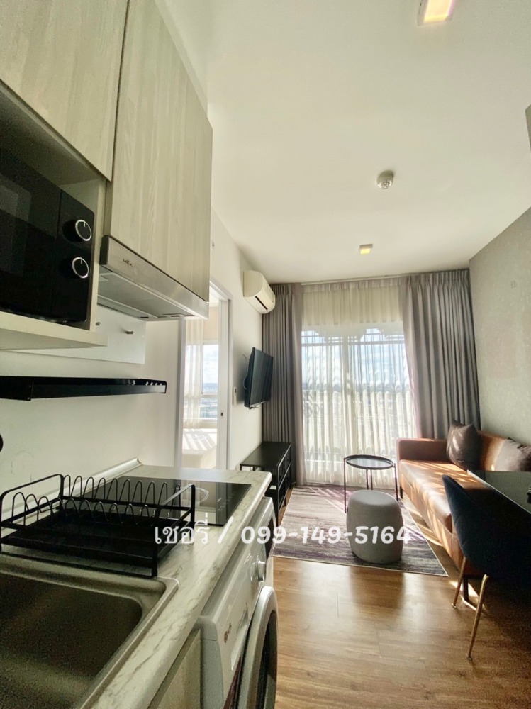 For RentCondoSamut Prakan,Samrong : LV119 Condo for rent Notting Hill Sukhumvit-Praksa with furniture, near BTS Praksa 800 m., near Robinson Department Store, near Black Market / Call 099-149-5164