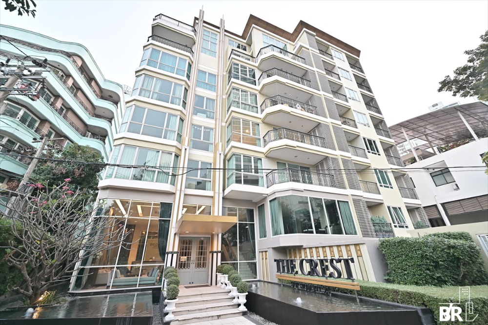 For SaleCondoSukhumvit, Asoke, Thonglor : ❤️Rare Unit❤️For Sale Condo The Crest Sukhumvit 24. 1B1B, 45 sq.m. Fully-furnished, high floor. Near BTS Phrompong & Benjasiri Park