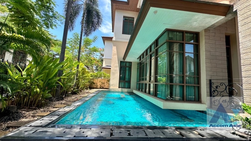 For RentHouseOnnut, Udomsuk : Corner Unit, Private Swimming Pool | 4 Bedrooms House for Rent in Sukhumvit, Bangkok near BTS Phra khanong at Baan Sansiri Sukhumvit 67 (AA14896)