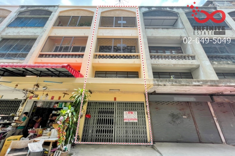 For SaleShophouseYothinpattana,CDC : Commercial building for sale, 3.5 floors, Thanasin Village, Project 4, Nawamin Road.