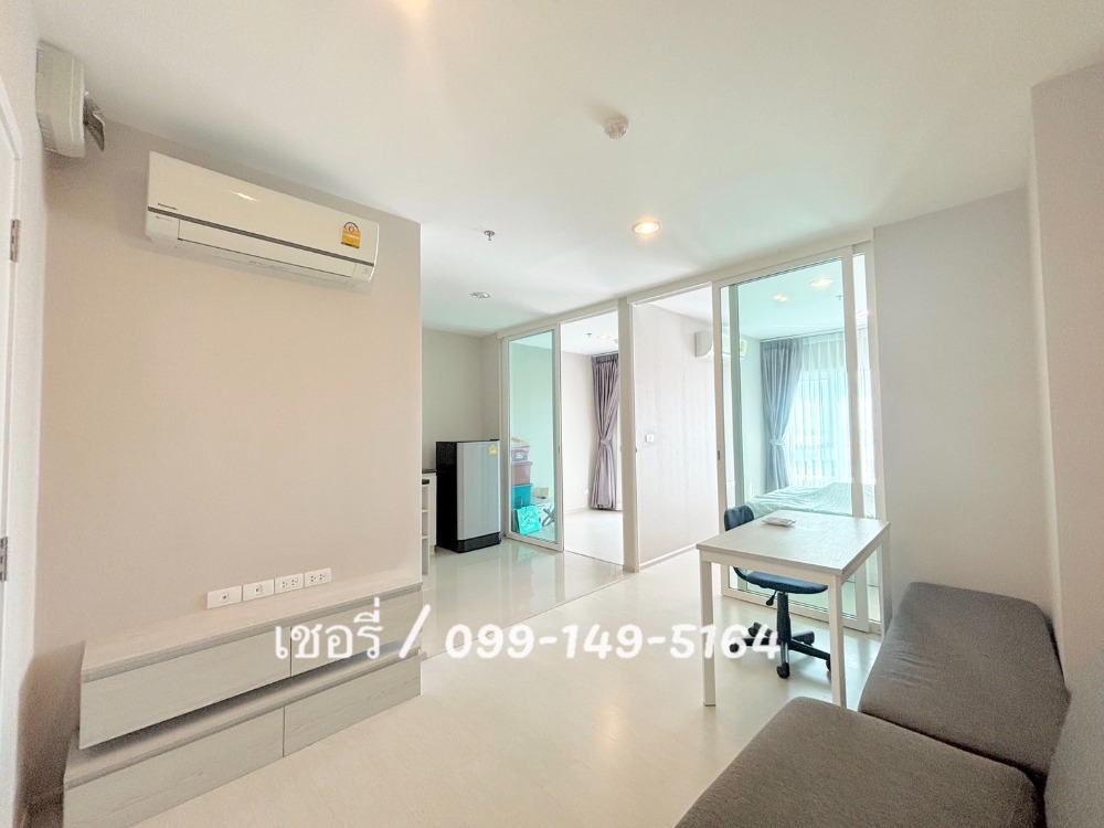 For RentCondoSamut Prakan,Samrong : LV104 for rent Aspire Erawan (One Bed Plus) big room, new, rarely used, never rented out, river view, good breeze, fully furnished, full common area, next to BTS Erawan / call 099-149-5164