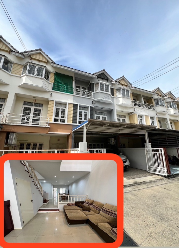 For RentTownhouseChaengwatana, Muangthong : Townhouse, Soi Samakkhi 34, for rent, near government center, convenient travel. Near Dhurakij Pundit University