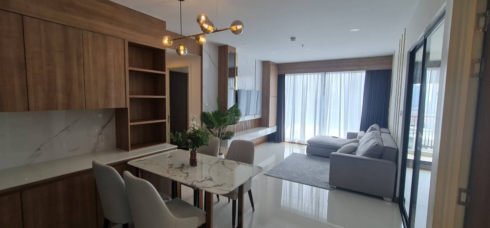 For SaleCondoWongwianyai, Charoennakor : Ready to enter first hand! Supalai Premier Charoennakorn Condo, 14th floor, 2 bedrooms, 2 bathrooms, next to the golden train, Khlong San Station, opposite Taksin Hospital, Icon Siam view, pool view