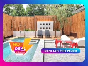 For RentHousePhuket : Mono Japanese Loft Villa, Japanese style pool villa, 3 bedrooms, 3 bathrooms, near Tiger Muay Thai.