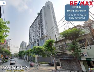 For SaleCondoThaphra, Talat Phlu, Wutthakat : Condo for sale near BTS Wutthakat Pela Condo, beautifully decorated, home style, fully furnished, 33.82 sq m.