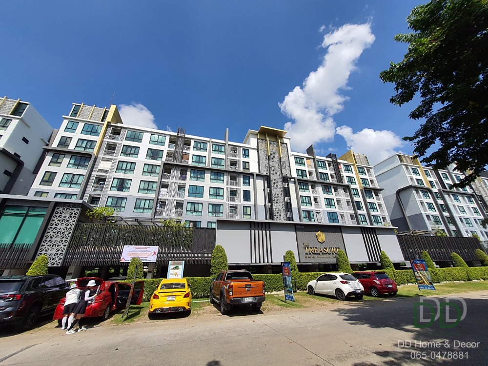 For SaleCondoChiang Mai : DD#0140 Treasure Condo for sale, Condo Building B, 6th floor, lotus pond view, 2 bedrooms, 2 bathrooms.