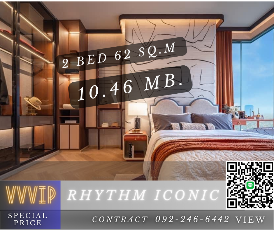 For SaleCondoWongwianyai, Charoennakor : 📣Rhythm Charoennakhon Iconic ♟️New condo from AP 👑opposite ICONSIAM, Vertiplex room