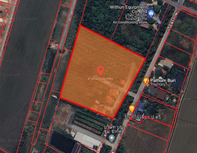 For SaleLandPathum Thani,Rangsit, Thammasat : Land For Sale in Mueang Pathum Thani, Pathum Thani 9-2-29.8 rai