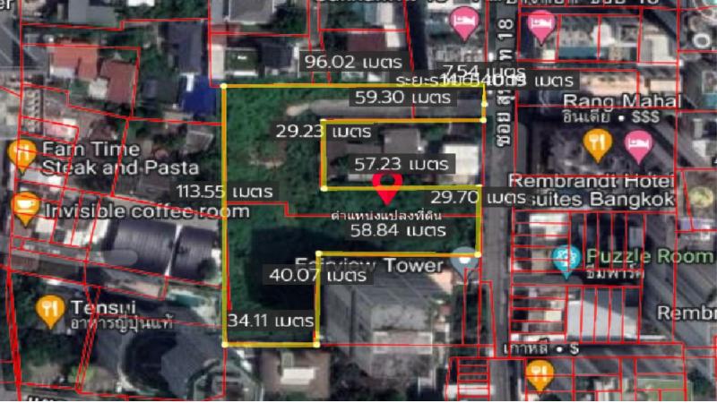 For SaleLandSukhumvit, Asoke, Thonglor : ขายที่ดินสุขุมวิท 18 ใกล้ Terminal 21 ขนาด 4-1-9.2 ไร่