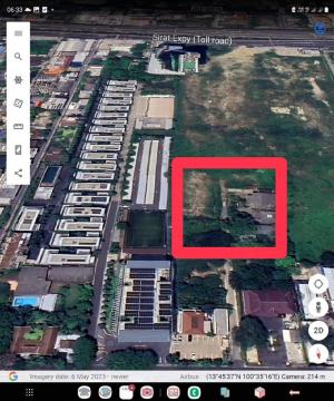 For SaleLandRama9, Petchburi, RCA : Land for sale 3-1-28 sq m, already filled in with 2 old houses on Rama 9 Road, Soi 13, behind the KPN building, near Victoria massage parlor.