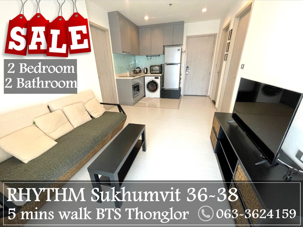 For SaleCondoSukhumvit, Asoke, Thonglor : Rhythm Sukhumvit 36-38 corner room selling at loss, 280m BTS Thonglor