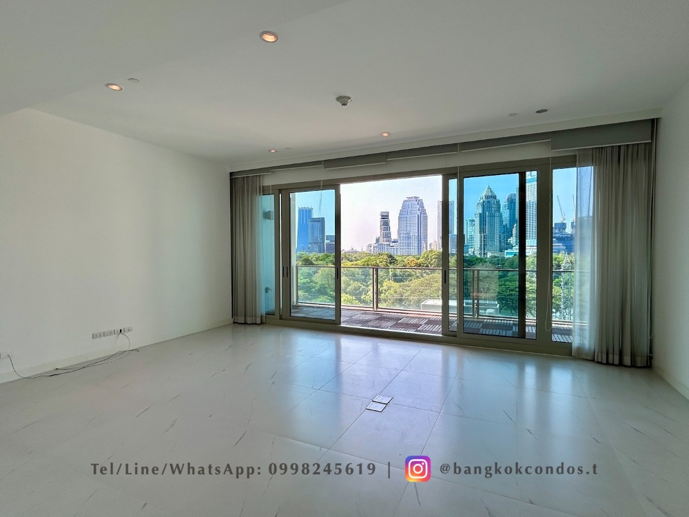 For SaleCondoWitthayu, Chidlom, Langsuan, Ploenchit : Luxury 3 beds condo with Lumpini Park view - near Rajdamri BTS