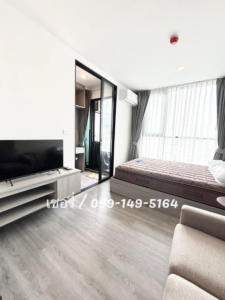 For RentCondoSamut Prakan,Samrong : LV126 ️Condo for rent, The Origin Sukhumvit - Sai Luat E22, beautiful room, new, with furniture, good view, no buildings blocking, very good wind, full common area, BTS Sai Luat 200 meters / Call 099-149-5164