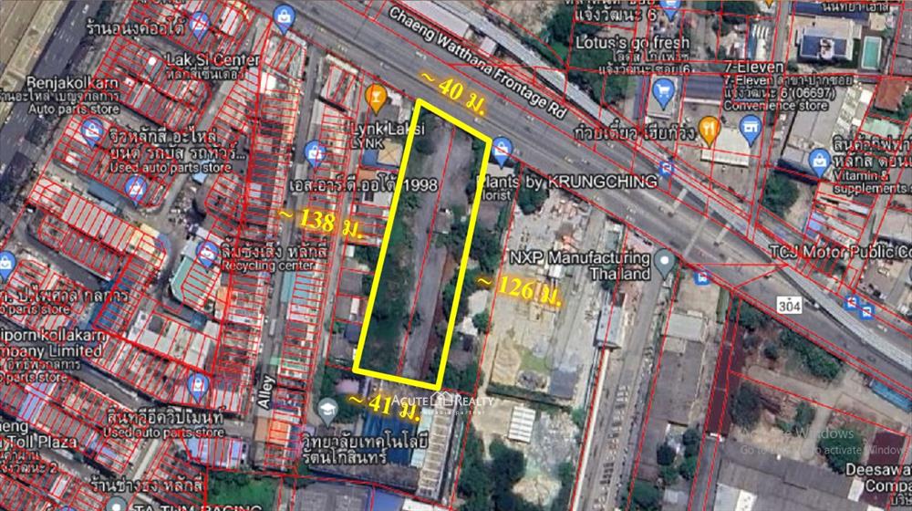 For SaleLandChaengwatana, Muangthong : Land for sale next to Chaengwattana Road. Near Phranakhon Rajabhat University 3-1-16 rais