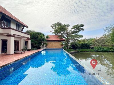 For SaleHouseSamut Prakan,Samrong : For sale: Single house, luxury Thai resort style house, area 2 rai, Bang Sao Thong house, 547 sq m, 2 rai, with swimming pool