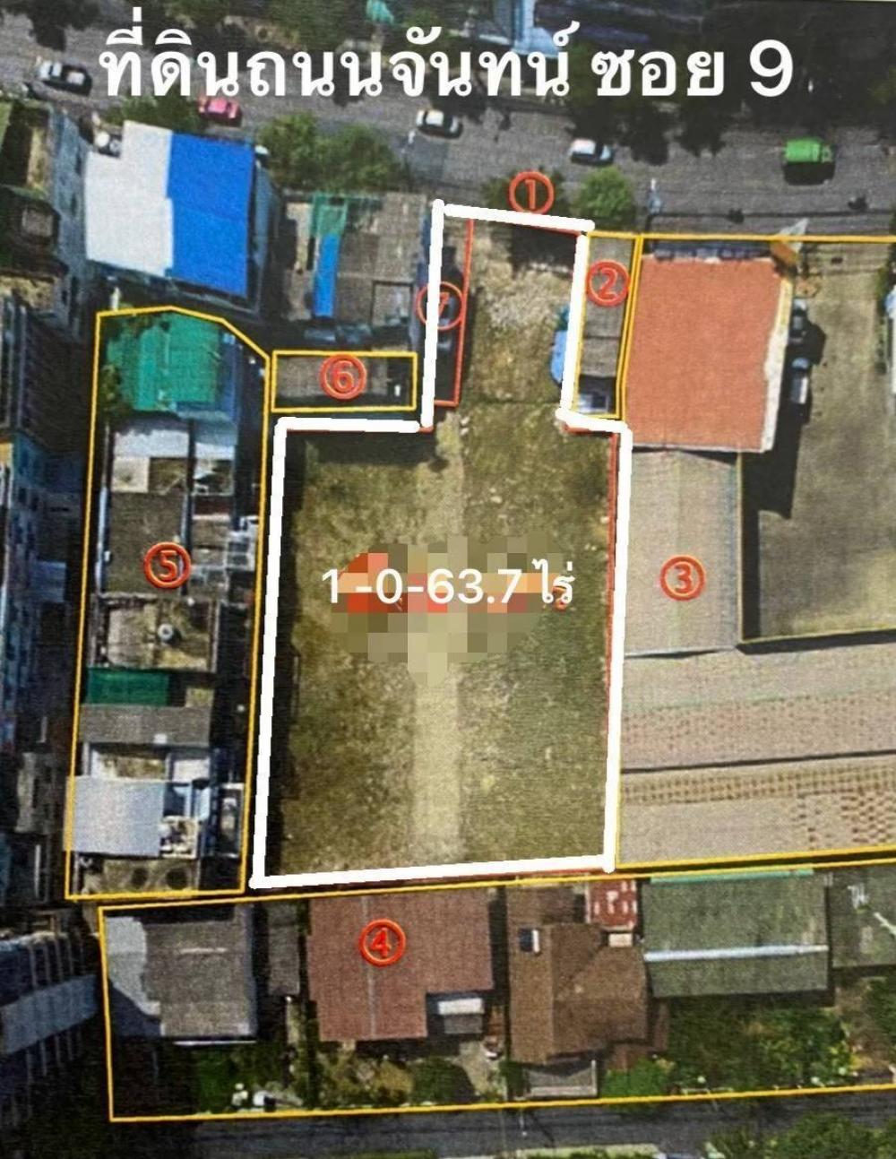 For RentLandRama3 (Riverside),Satupadit : Empty land for rent, 1 rai 63.7 sq m, long term, next to Chan Road.