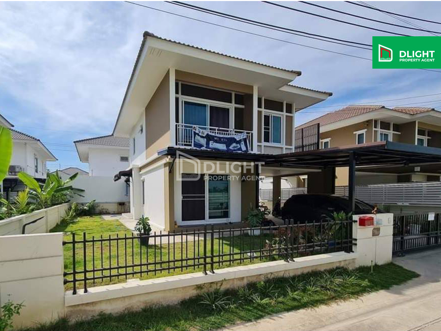 For SaleHousePathum Thani,Rangsit, Thammasat : Single house, The Plant Village, Khlong Ha, Khlong Luang, Pathum Thani, 57.5 sq m., usable area 135 sq m., 3 bedrooms, 2 bathrooms, price 4.3 million baht.