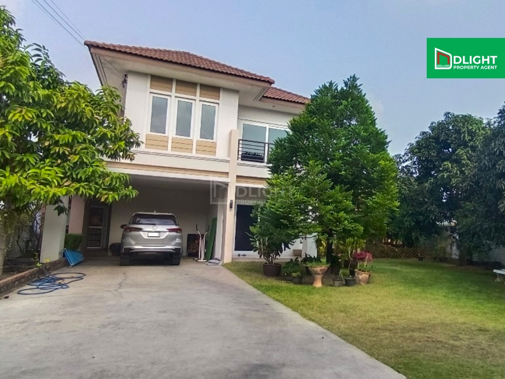 For SaleHouseMin Buri, Romklao : Single house Ratchaphruek Ramkhamhaeng Minburi 144 sq m, 3 bedrooms, 3 bathrooms, corner unit, Thai kitchen extension. Safety screens around the house, 9.5 million baht