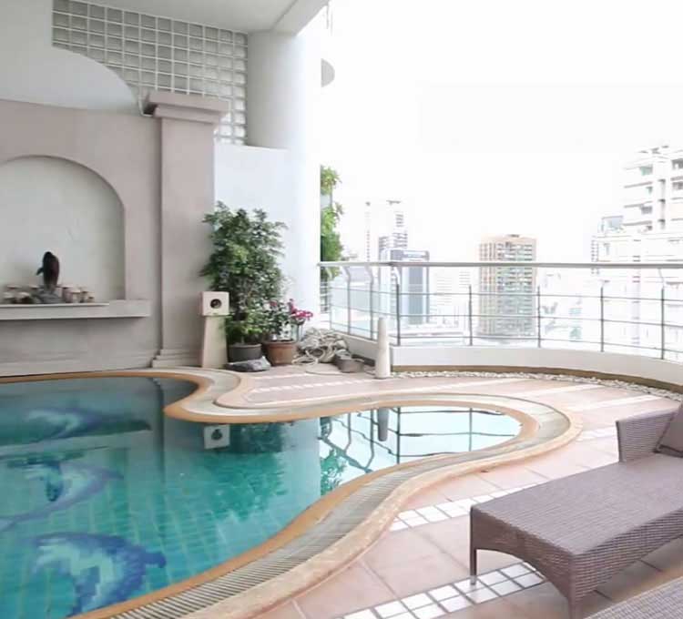 For SaleCondoSukhumvit, Asoke, Thonglor : The room is very hard to find!! Large room in the heart of Phrom Phong✨Le Raffine Sukhumvit 24✨ Duplex 3 bedrooms, 3 bathrooms, size 374.04 sq m, near BTS Phrom Phong Tel.0982645161