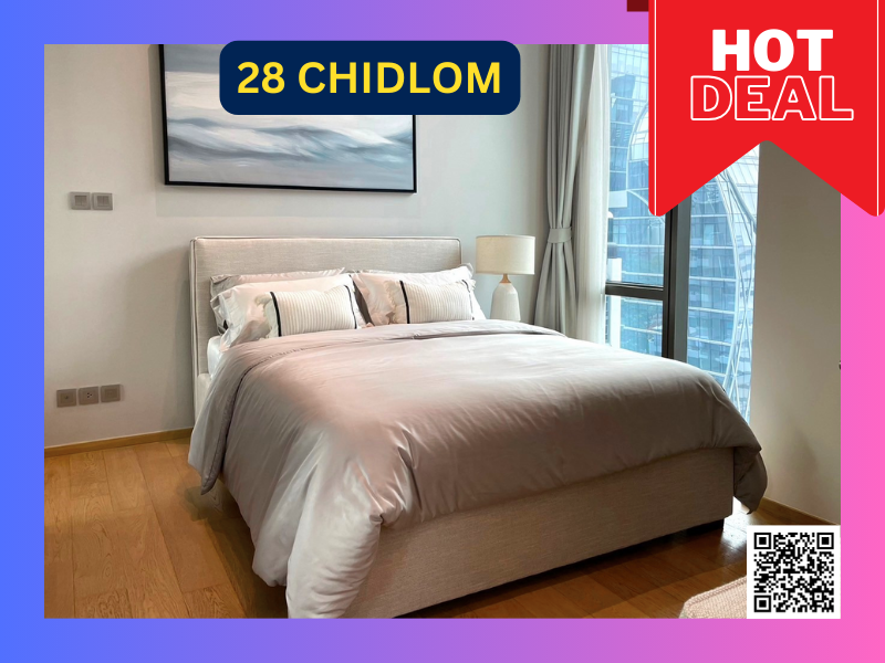 For RentCondoWitthayu, Chidlom, Langsuan, Ploenchit : ⭐️New unit, Available now❤️‍🔥28 Chidlom, Ultimate class condo for rent 40,000 baht/month