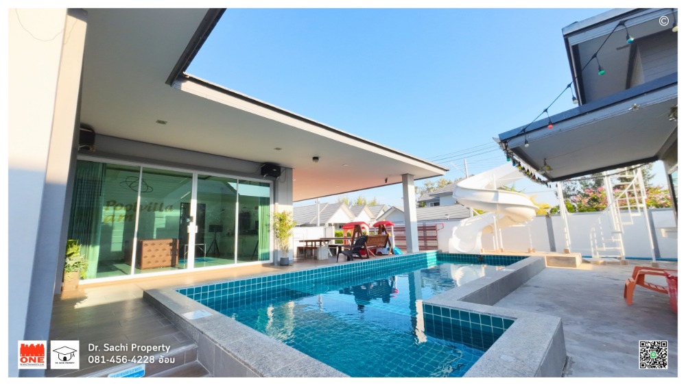 For SaleHouseCha-am Phetchaburi : Pool villa for sale, near Cha-am beach, area 172 sq.wa., corner house, wide area, 4 bedrooms, 3 bathrooms, fully furnished.