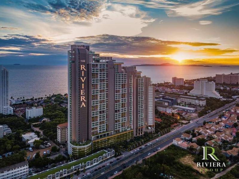 For SaleCondoPattaya, Bangsaen, Chonburi : 🔥🔥The Riviera Jomtien🔥🔥 15th floor, city view, fully furnished, Pattaya, Jomtien.