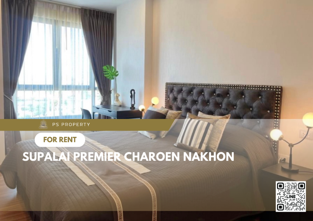 For RentCondoWongwianyai, Charoennakor : For rent 📣Supalai Premier Charoen Nakhon📣 next to BTS Khlong San Station, Chao Phraya River view. Fully decorated with furniture electrical appliance