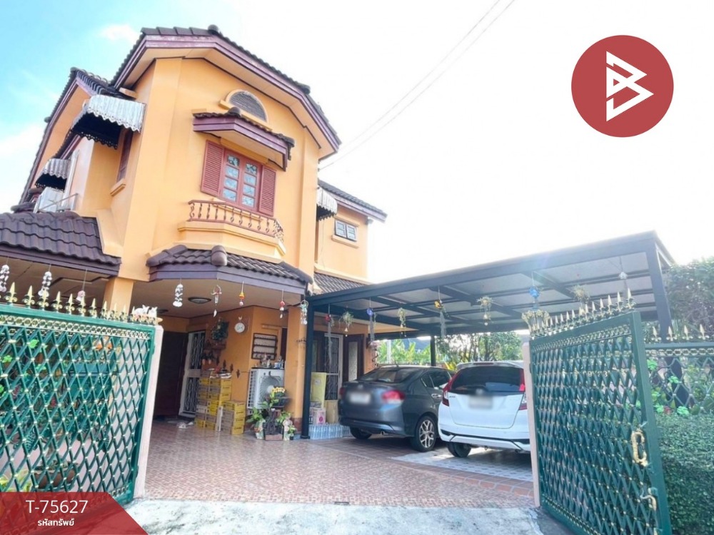 For SaleHouseMin Buri, Romklao : 2-story detached house for sale, Thararom Village, Parkway Home, Ramkhamhaeng 150, Bangkok, near the Orange Line MRT station.