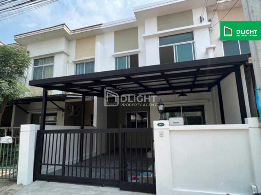 For SaleTownhousePathum Thani,Rangsit, Thammasat : Townhouse, Novoville Village, Khlong Sam Lam Luk Ka, 20 sq m, 3 bedrooms, 2 bathrooms, price 1.98 million baht, newly renovated.