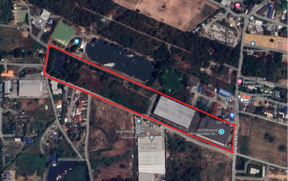 For SaleLandSriracha Laem Chabang Ban Bueng : land for sale at Nong kham- Sri racha , Chonburi Size 30 Rai