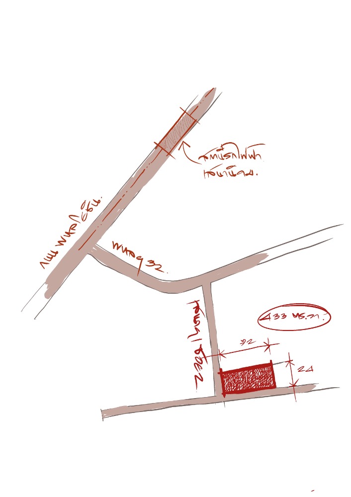 For SaleLandKasetsart, Ratchayothin : Land for sale, 1 rai, Phahonyothin 32, 500 m from Senanikom Station, 230,000 baht/sq m.