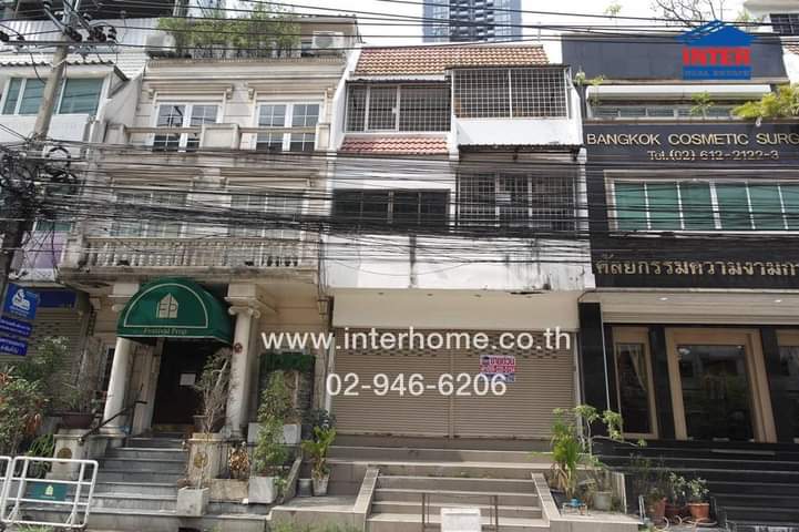 For SaleHome OfficeRama9, Petchburi, RCA : Urgent sale, 3-story home office, Soi MCOT.