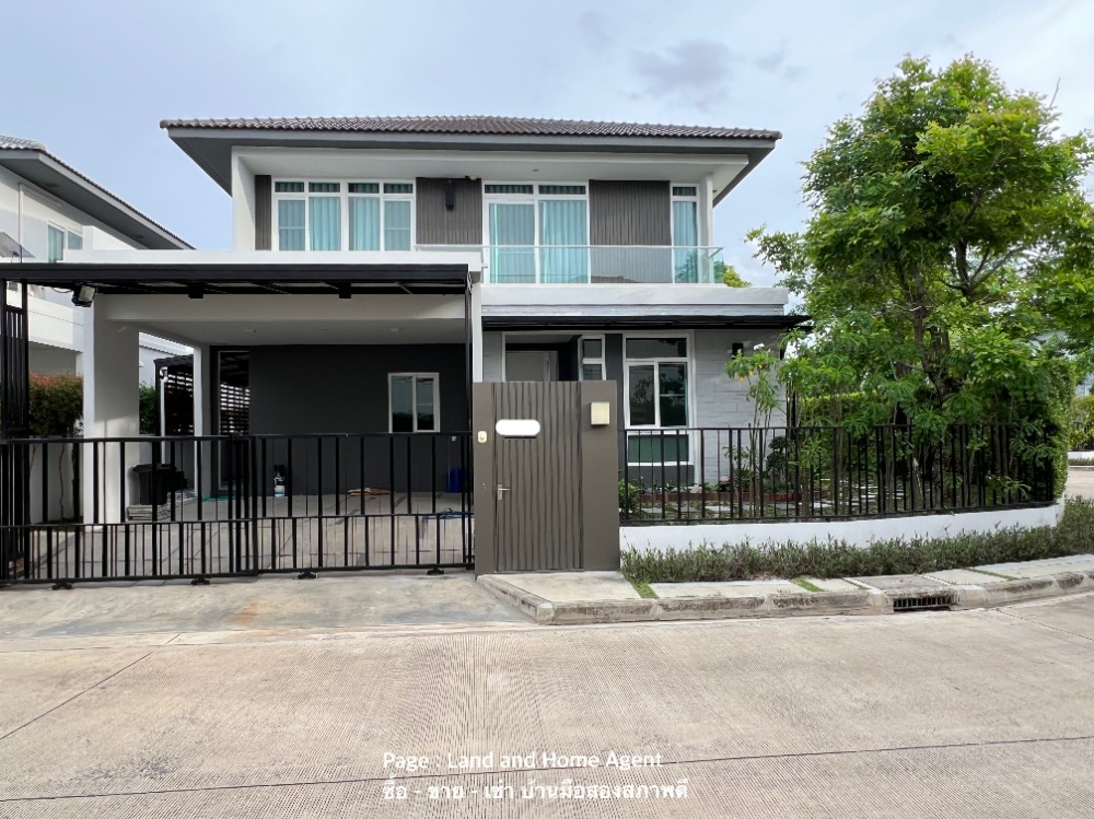 For SaleHouseLadkrabang, Suwannaphum Airport : Detached house for sale, Mantana Motorway-New Krungthep Kretha, corner plot, 4 bedrooms, new house, never lived in.