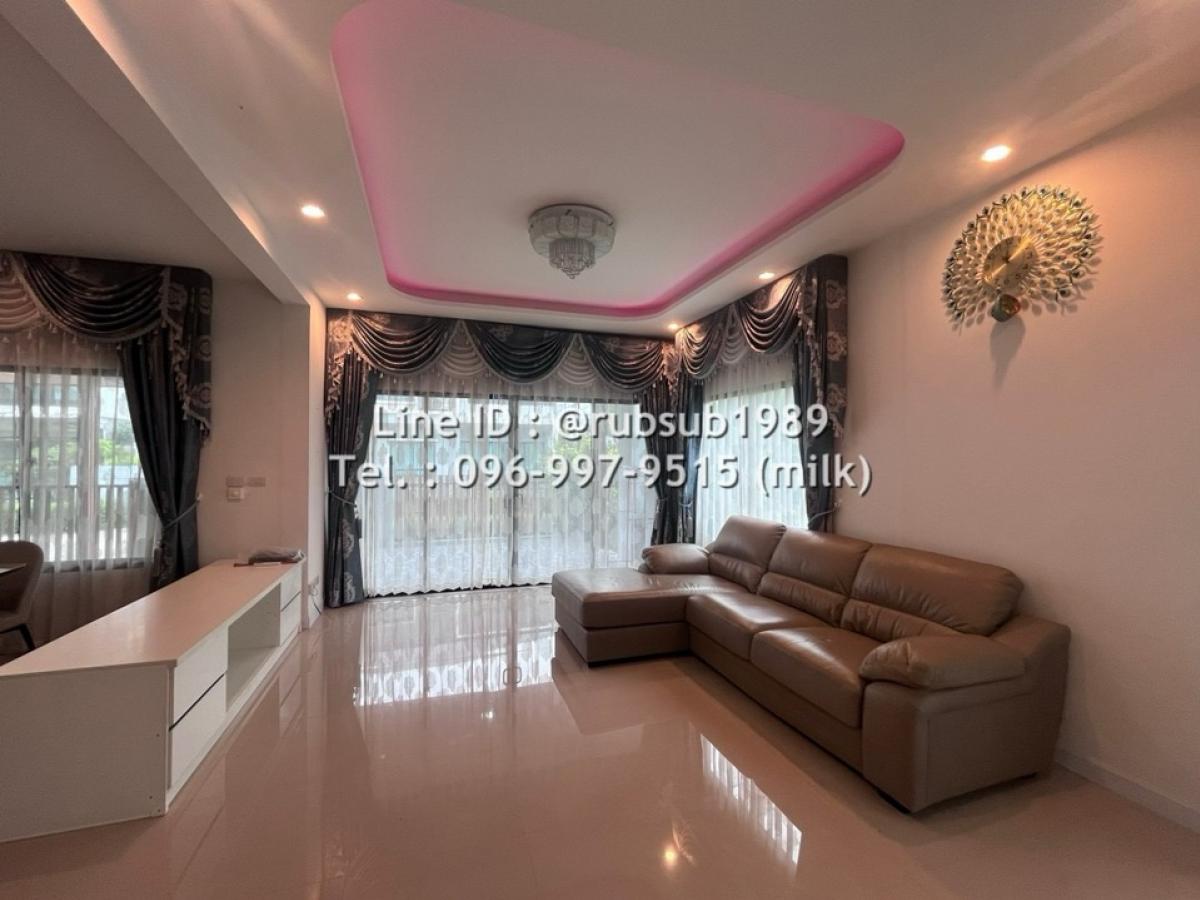 For RentHousePathum Thani,Rangsit, Thammasat : Salila🚩 🏡House for rent Single House Delight Donmueng-Rangsit Project , 📍Near Rangsit University, 📍Near Donmueang Airport Fully furnished