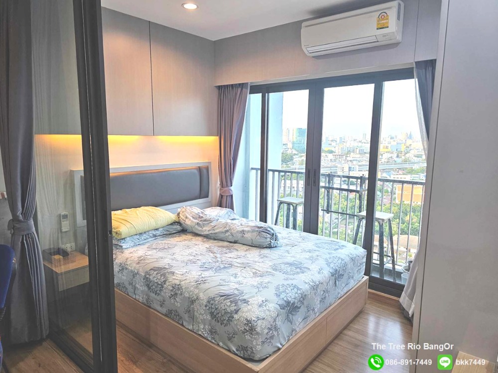 For SaleCondoPinklao, Charansanitwong : ✅✅ Condo for sale, The Tree Rio Bang O, 20th floor, 1 bedroom, north direction, not hot afternoon, river view, open space view.