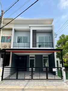 For SaleTownhouseNawamin, Ramindra : 2-story townhome for sale, Habitia Village Ramintra Ring Road, along Khlong Song, Bang Chan, Panya Indra, Phra Phrom Market intersection, Safari World, Khlong Sam Wa Office. Chalong Rat Expressway Kanchanaphisek Express Phraya Suren Khubon Ramintra