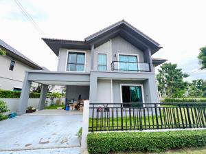 For SaleHousePhutthamonthon, Salaya : Single house 🌟 Pave Village Pinklao-Salaya🏡 Beautiful new house, corner house, very few owners!! Near Mahidol University, price only 7.2 million baht!!!