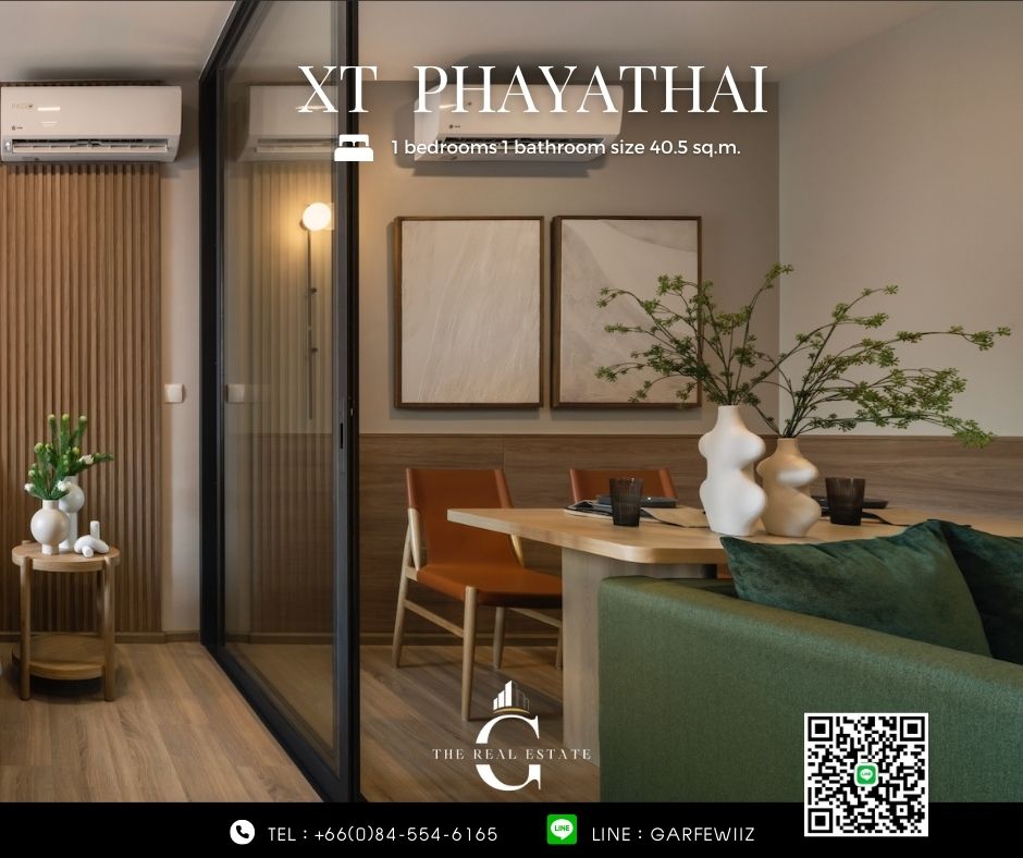 ขายคอนโดราชเทวี พญาไท : ด่วนใกล้หมด XT Phayathai 1 bedroom 40.5 sq.m. คอนโดพร้อมอยู่ ห้องใหม่ของโครงการ ส่วนกลางจัดเต็ม ใกล้ BTS พญาไท