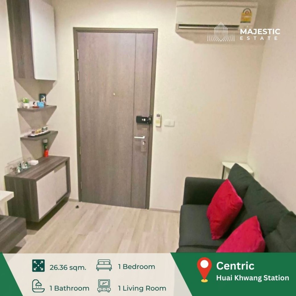 For SaleCondoRatchadapisek, Huaikwang, Suttisan : Condo for sale, Centric Huai Khwang Station, good location in Ratchada-Huai Khwang area, CENTRIC RATCHADA-HUAI KHWANG, convenient travel, next to MRT Huai Khwang, fully furnished, ready to move in.