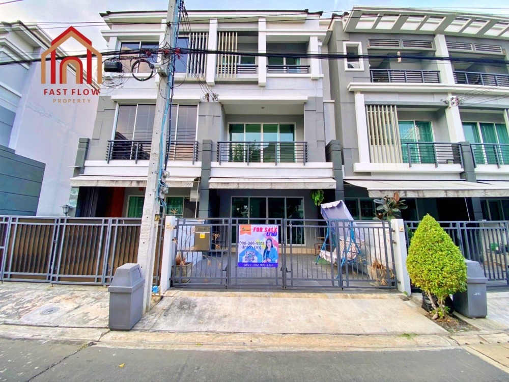 For SaleTownhouseRama5, Ratchapruek, Bangkruai : Three-story townhome for sale city ​​center village Ratchada-Wong Sawang Completed addition of space at the back, ready to move in