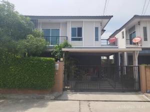 For SaleHouseBangna, Bearing, Lasalle : 2-story twin house for sale (front end) The Plant Theparak, 55.7 sq m., 3 bedrooms, 2 bathrooms, Mueang Samut Prakan.