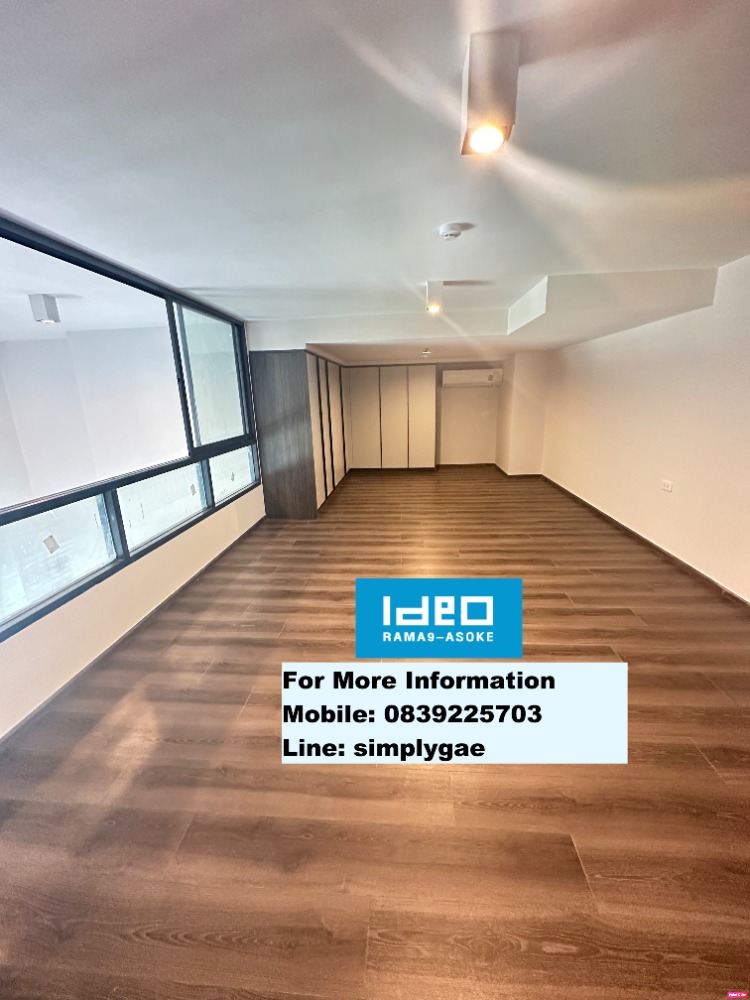 For SaleCondoRama9, Petchburi, RCA : 1 station from Asoke, ceiling height 4.5 meters, Ideo Rama9 Asoke Condo, largest room 165,XXX sq m only! You can make an appointment to see the actual room every day.