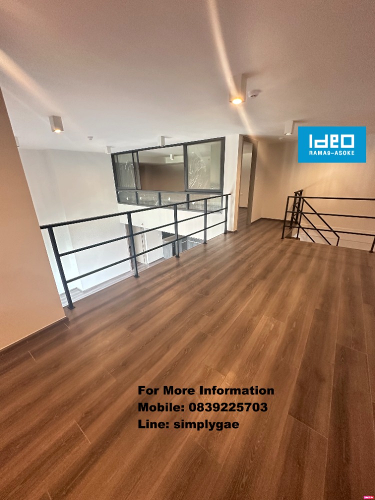 For SaleCondoRama9, Petchburi, RCA : 1 station from Asoke, ceiling height 4.5 meters, Ideo Rama9 Asoke Condo, largest room 165,XXX sq m only! You can make an appointment to see the actual room every day.