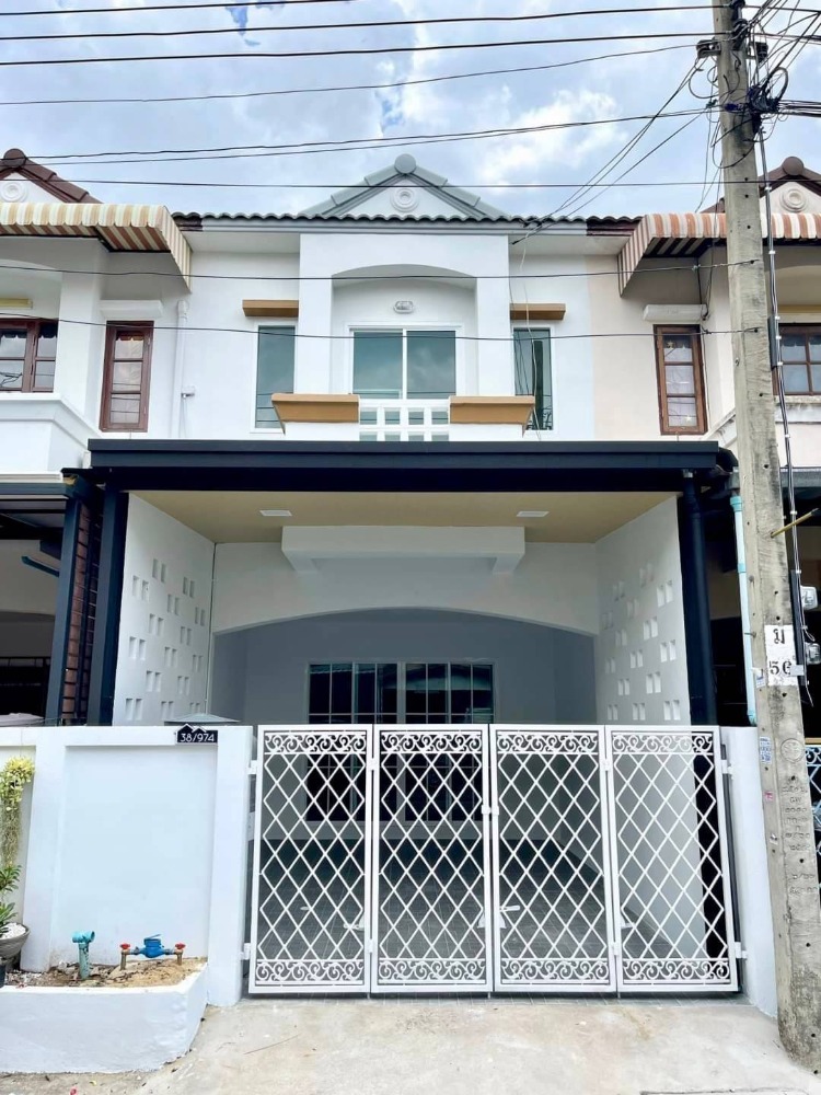 For SaleTownhouseNawamin, Ramindra : 2-story townhouse, K.C. Village. Cluster Soi Ruay Yotsak Fashion Island, The Promenade, Central Ramintra, Siam Park, Safari World