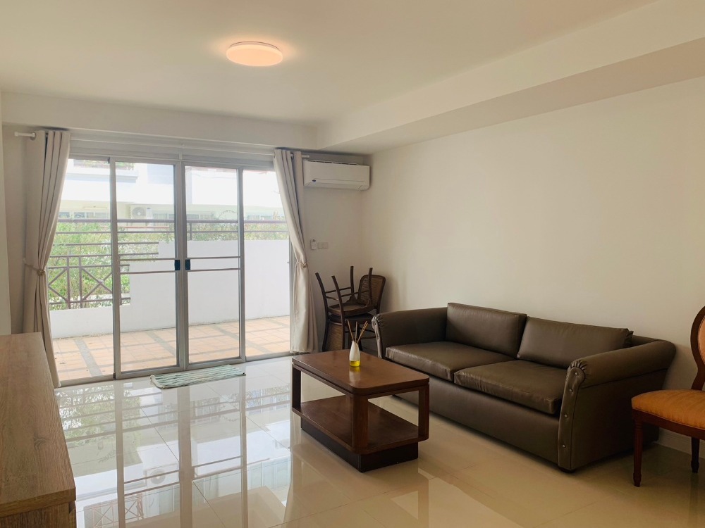 For RentCondoMin Buri, Romklao : For rent, Sammakorn Condo, newly renovated room, ready to move in, largest room in the building.